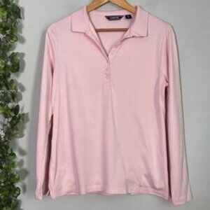 LANDS'END | TOP POLO SIZE M ( 10-12) LONG SLEEVES PINK